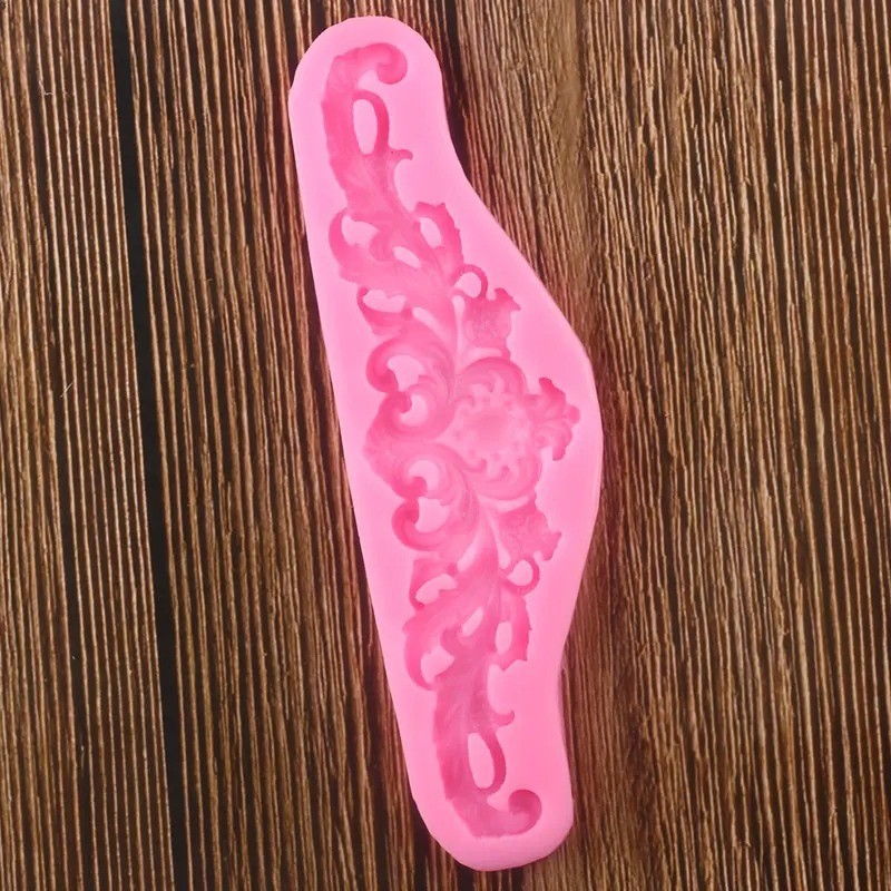 Sugarcraft Cake Border Silicone Mold Baroque Scroll Relief Fondant Chocolate gallery