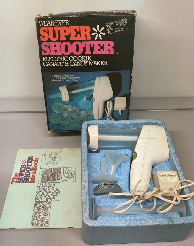 VTG Wear Ever Super Shooter Electric Cookie Canape Candy Maker Press 70001 Works