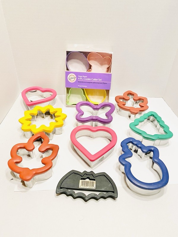 Lot of Wilton Stainless Steel Cookie Cutters + Bonus.