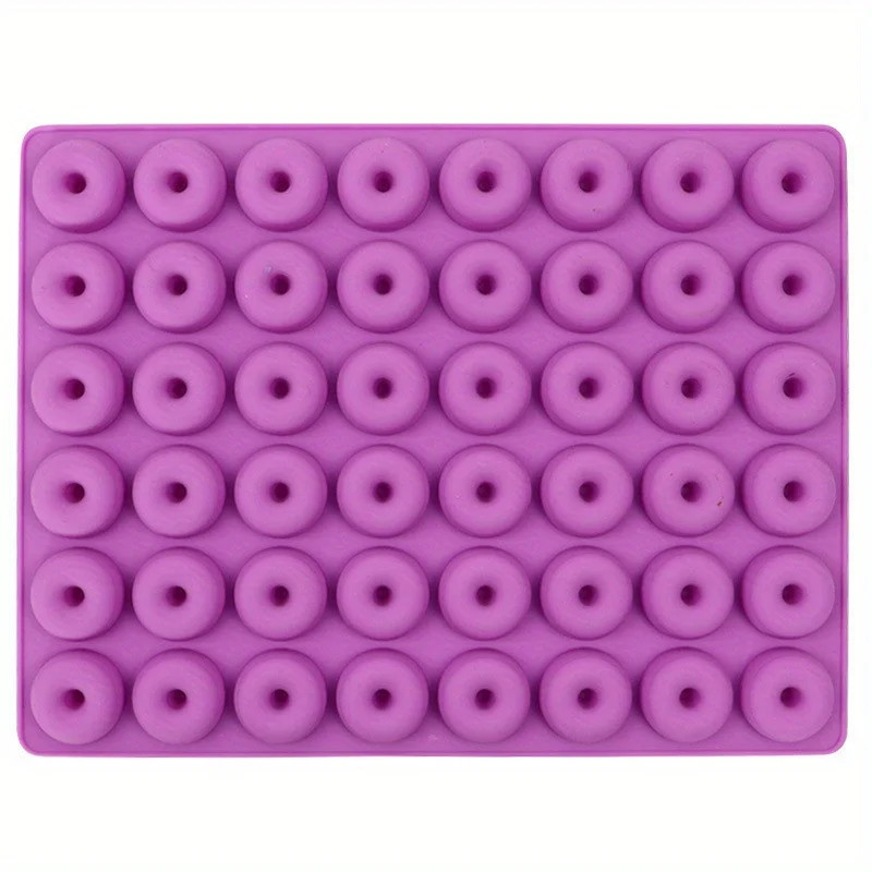 48 Cavity Small Donuts Chocolate Silicone Mold Small Biscuit Fondant Candy Mold