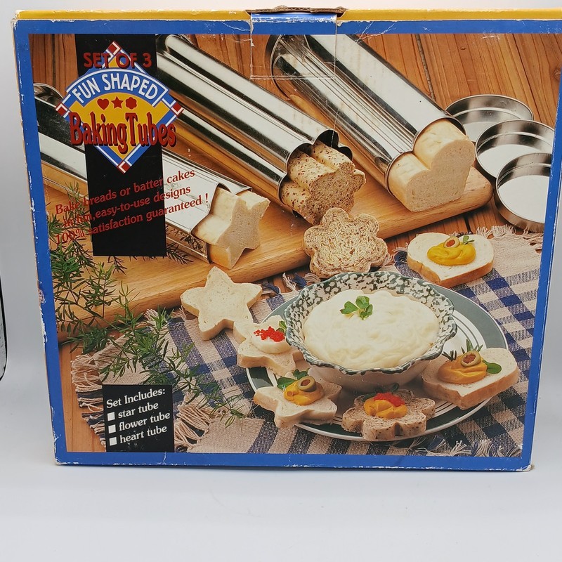 Vintage Fun Shaped Baking Tubes Star Heart Flower Bake Breads Or Batter Cakes gallery