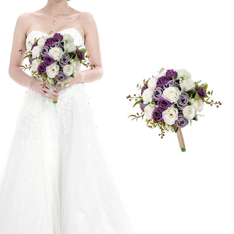 Homenergy Wedding Bouquet For Bridesmaid 1 Pack – Hand Holding Flower Bouquet 7