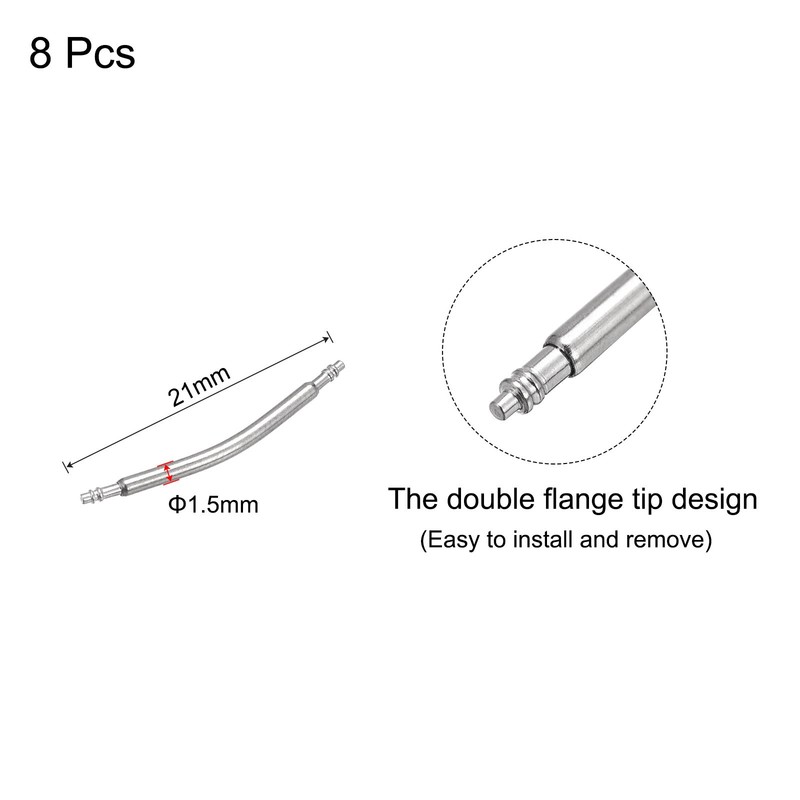 8pcs for Watch Band Link Pin, Diameter 1.5mm Length 21mm, Pins gallery
