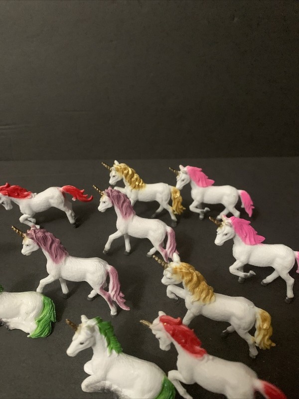 Unicorn SET 12 MINIATURE 2" FIGURES UNBRANDED . gallery