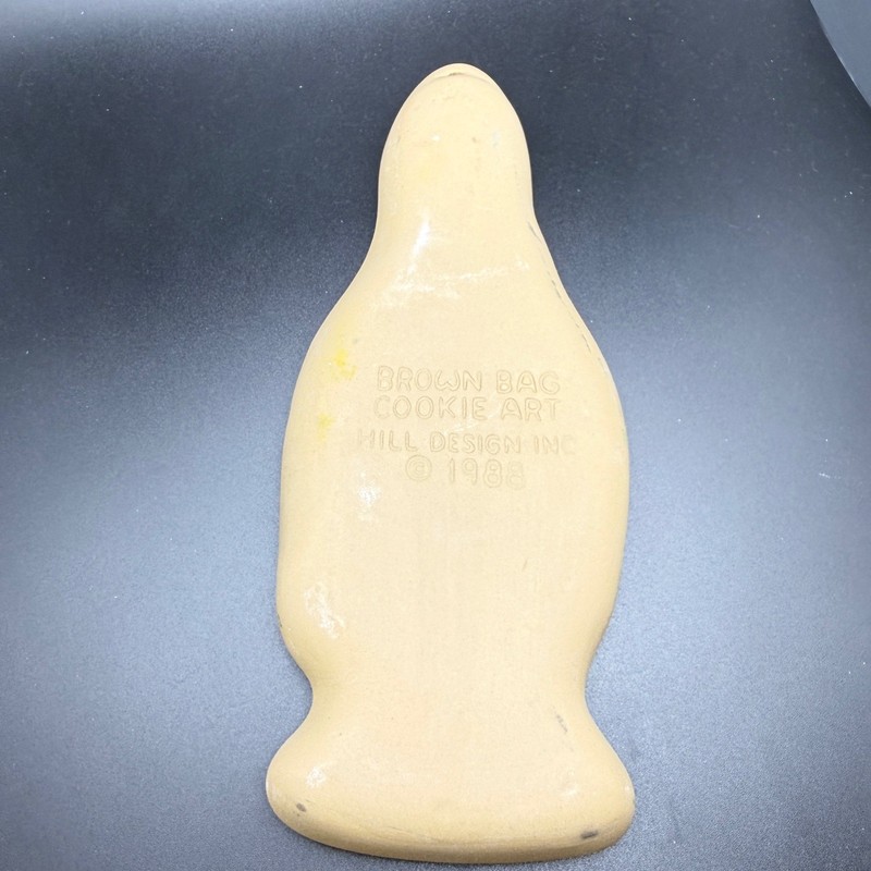 Vintage 1988 Brown Bag Cookie Art Hill Design Stoneware Rabbit Cookie Mold 8.5" gallery