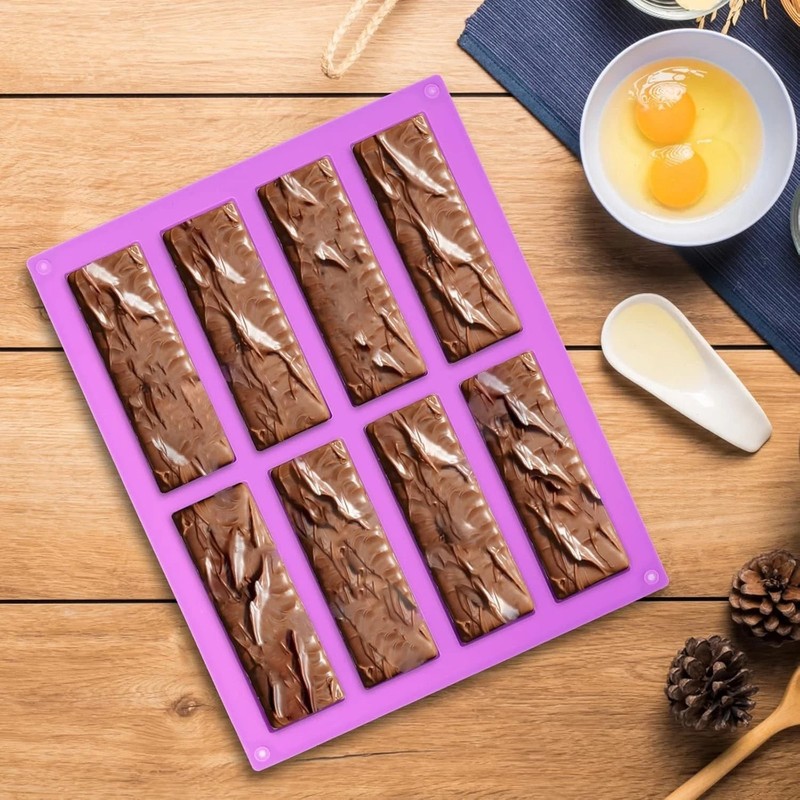 Molde Silicona Para Barritas Granola 3Pack 8Cavidades Rectangular Moldes Barrita gallery