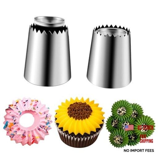 Sultan Tube Piping Tips Set, Stainless Steel Cake Decorating Tips, Frosting