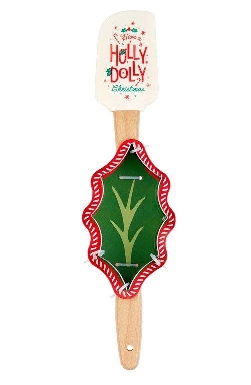 Have A Holly Dolly Parton Christmas Silicone Spatula And Holly Cookie Cutter