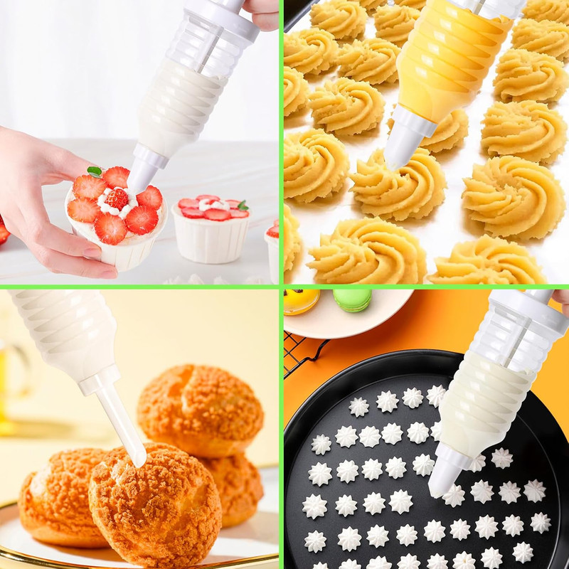 Dessert Decorating Syringe Set, Frosting Piping Kit, Cake Decorating Kit with Ca gallery