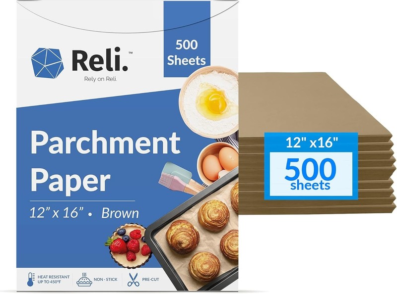 500 Pcs Parchment Paper Sheets, Bulk | 12×16 in. | Brown Parchment