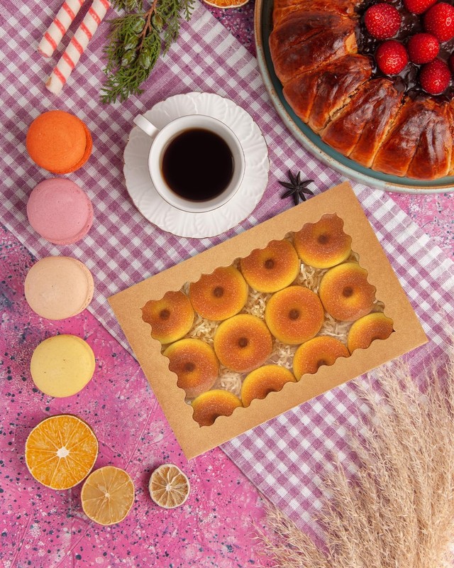 24 PCS AutoPop Up Brown Cookie Box Window 14x10x2.5" Bakery Pastry Macaron gallery