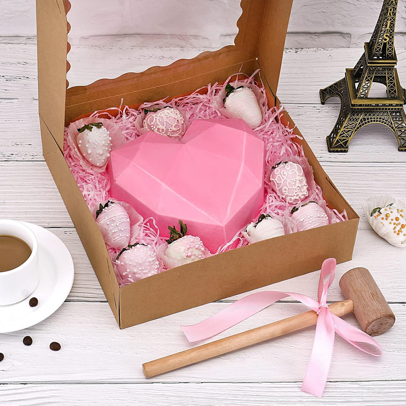 30-Pack Pie Boxes 10" X 10" X 2.5", Bakery Boxes with Window, Auto-Popup Cookie gallery