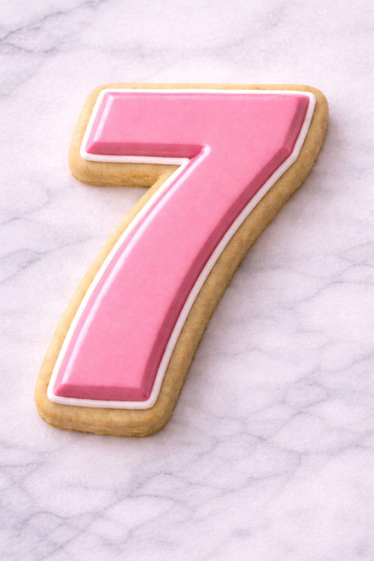 Number 7 Cookie Cutter: 3.5″