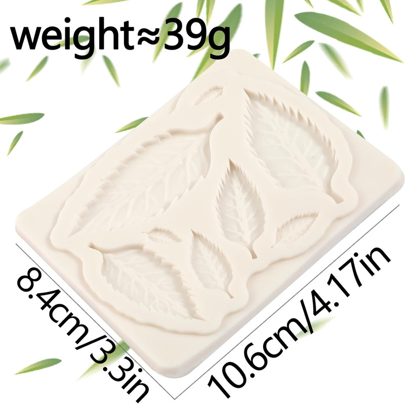 1 Pcs Plant Leaf Chocolate Fondant Mold Reusable Fern Leaf Silicone Mold, for Ki gallery