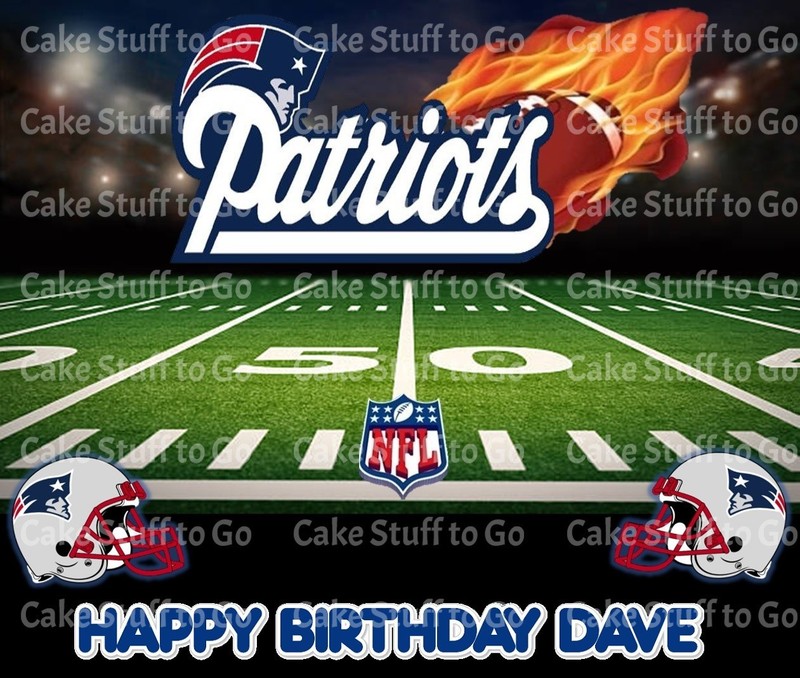 New England Patriots Edible Cake Topper Decoration
