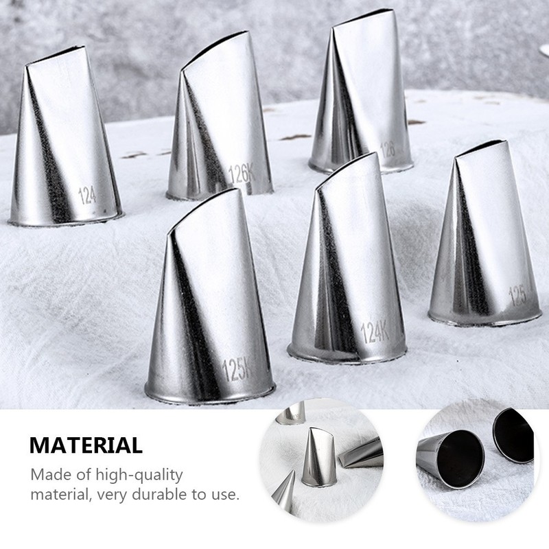 6PCS Cake Icing Piping Tip Practical Decorating Nozzle Durable Cake Nozzle gallery