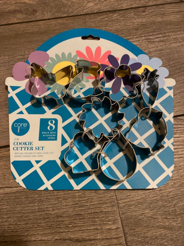 Core Spring Easter Cookie Cutters Set 8 SS 2″ NWT
