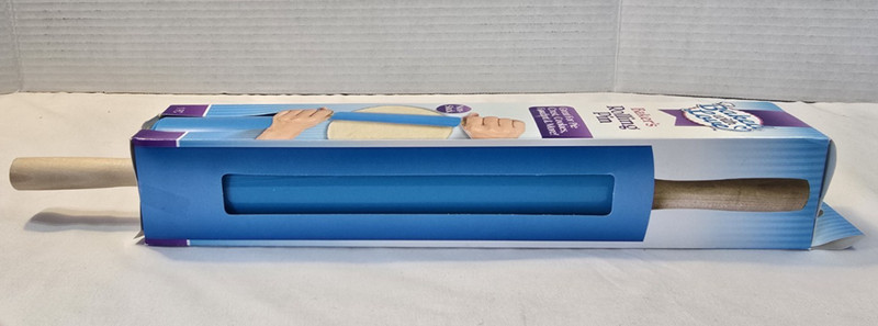 Artskills Baked With Love Non-stick Rolling Pin- lot of 2 NEW - blue/wood handle gallery