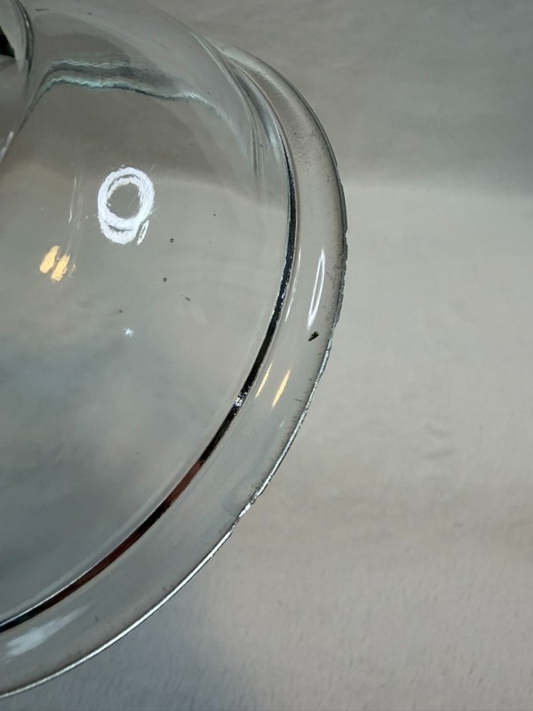 Clear Glass Pedestal Cake Stand Round Raised Plate Display Server gallery