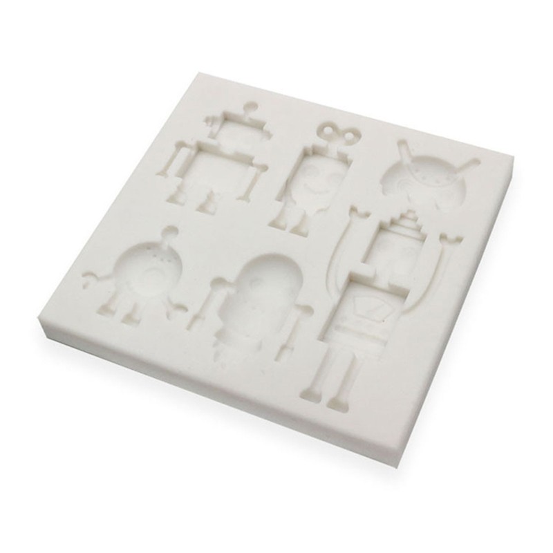 Candy Moulds Baking Gadgets Robots Shape Silicone Material for Kitchen Baking gallery