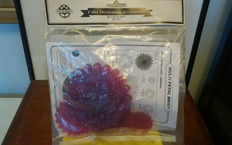 Rare SA JEM cutters cake decorating tool Multi-Petal Daisy set 6 30-106 mm NEW