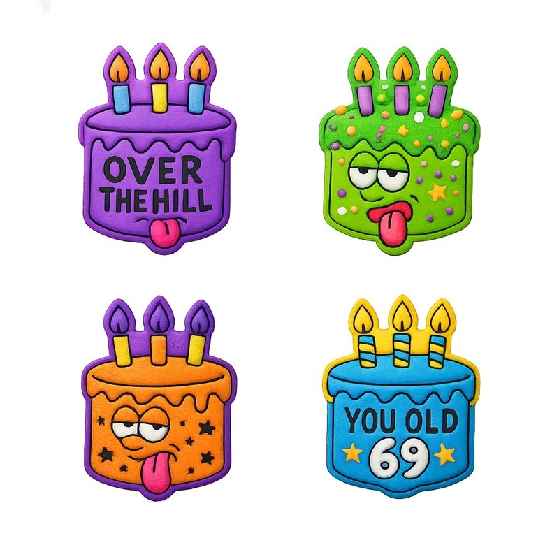 Funny Birthday Cake Cookie Cutter & Stamp 4x2.7" for Baking & Fondant Clay gallery