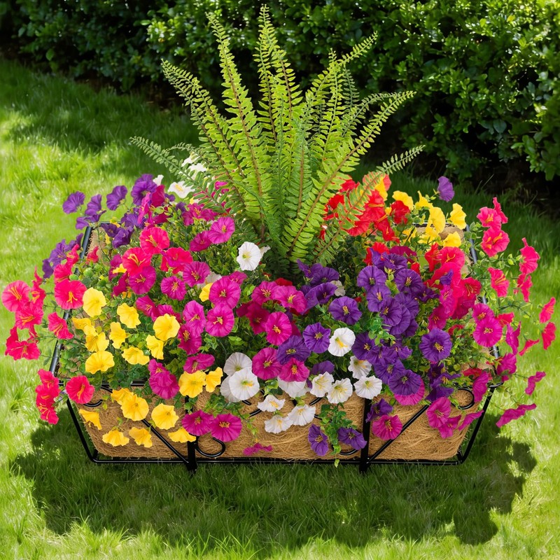 Artificial Flowers Fake Plants for Outdoors Decoration, 1 inch, Mixed Color gallery
