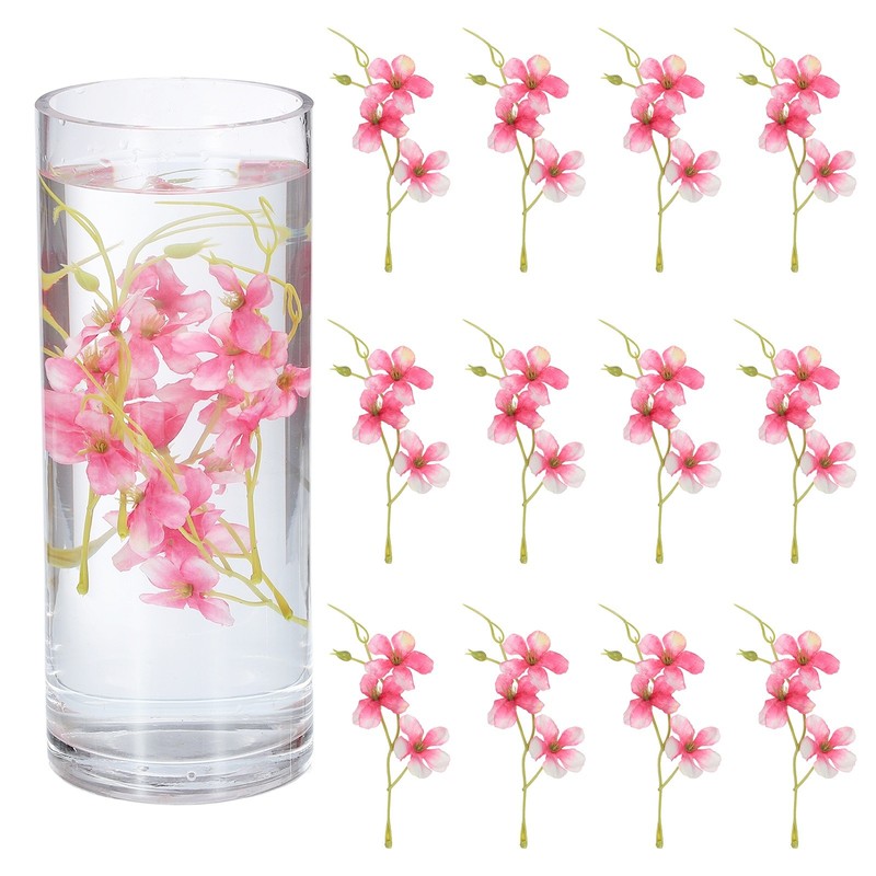 12Pcs Floating Flowers for Wedding Centerpiece Pink White Pea