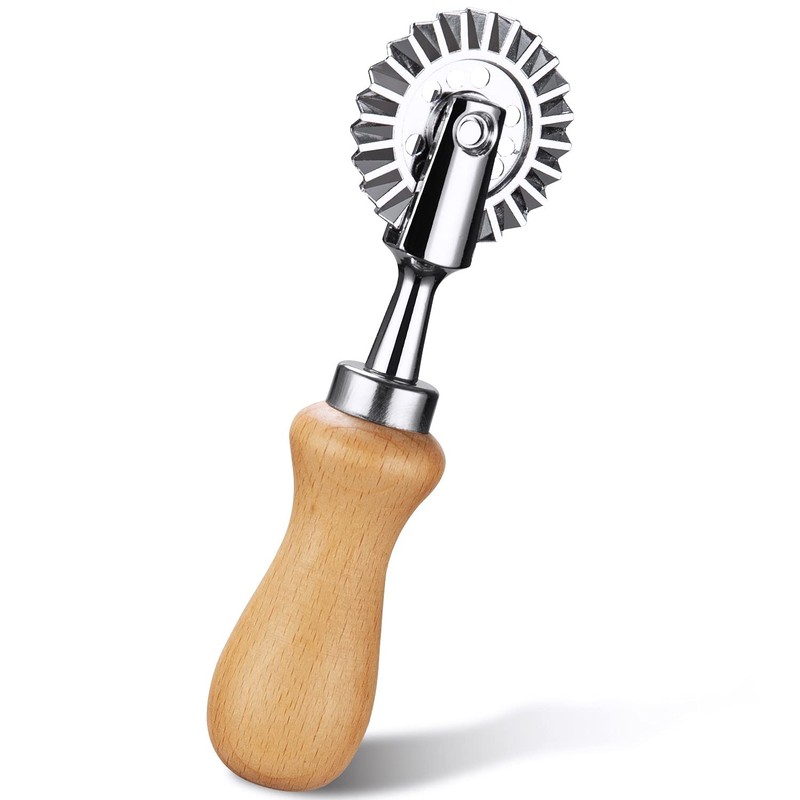 Pastry Wheel Cutter | Diameter | Solid Wood Handle | Durable Aluminum