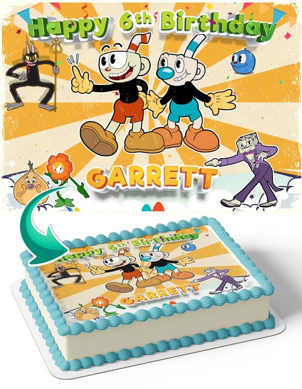 The Cuphead Show Edible Cake Topper Party Decoration Edible Image