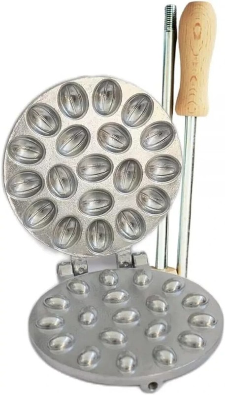 CBE BISCUIT MAKER 2080200 MOLD FERRATELLE ABRUZZO IN THE SHAPE OF WALNUT SHELLS