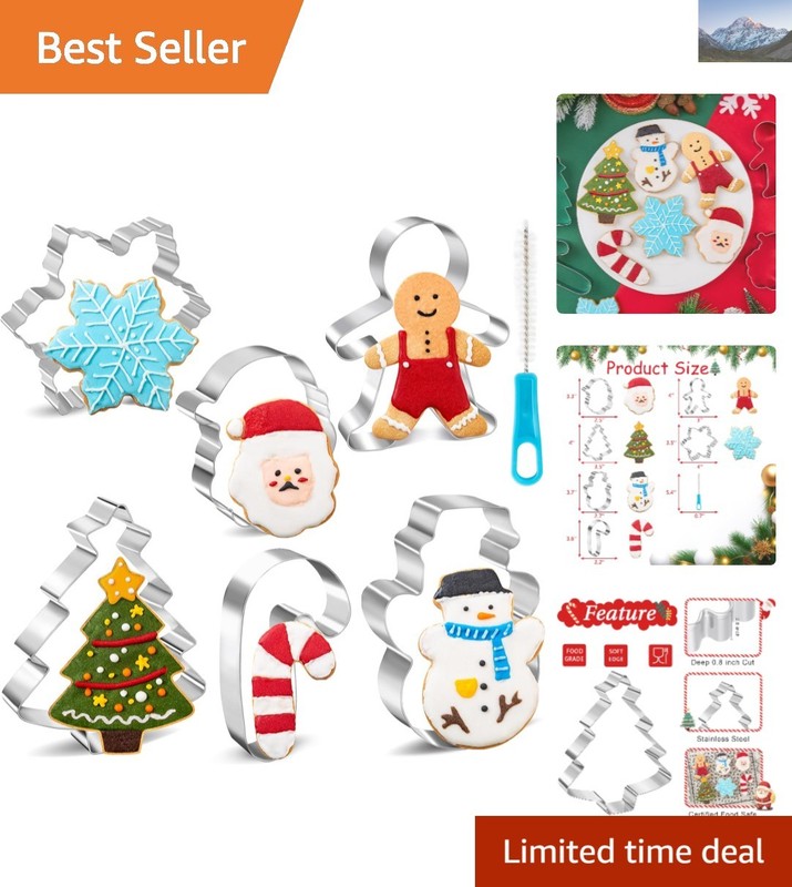Ultimate Holiday Cookie Cutter Set – 7 Pieces in Festive Shapes for Baking Joy