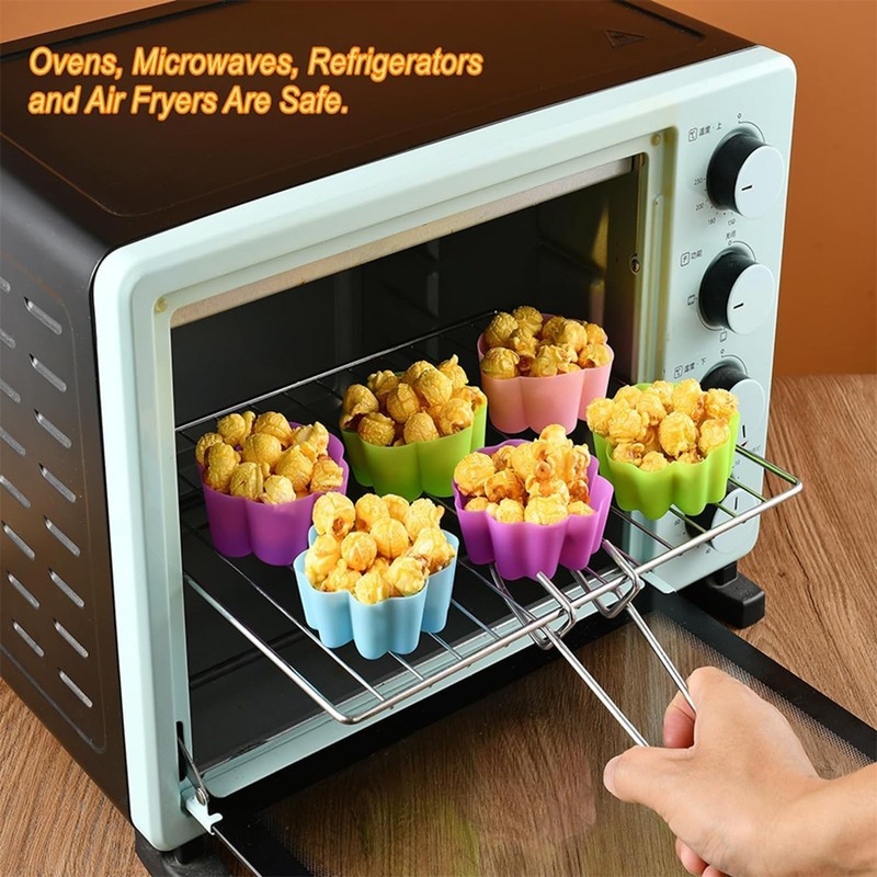 36 PCS Silicone Flower Baking Molds - Non-Stick Mini Trays for Cupcakes, Pudding gallery