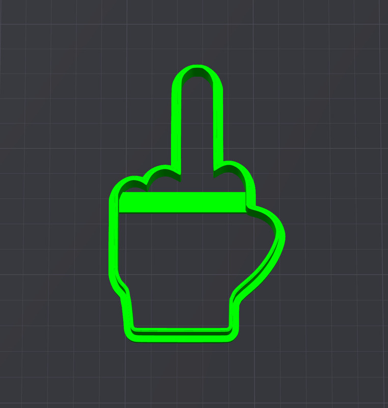 Middle Finger Shaped Cookie Cutter