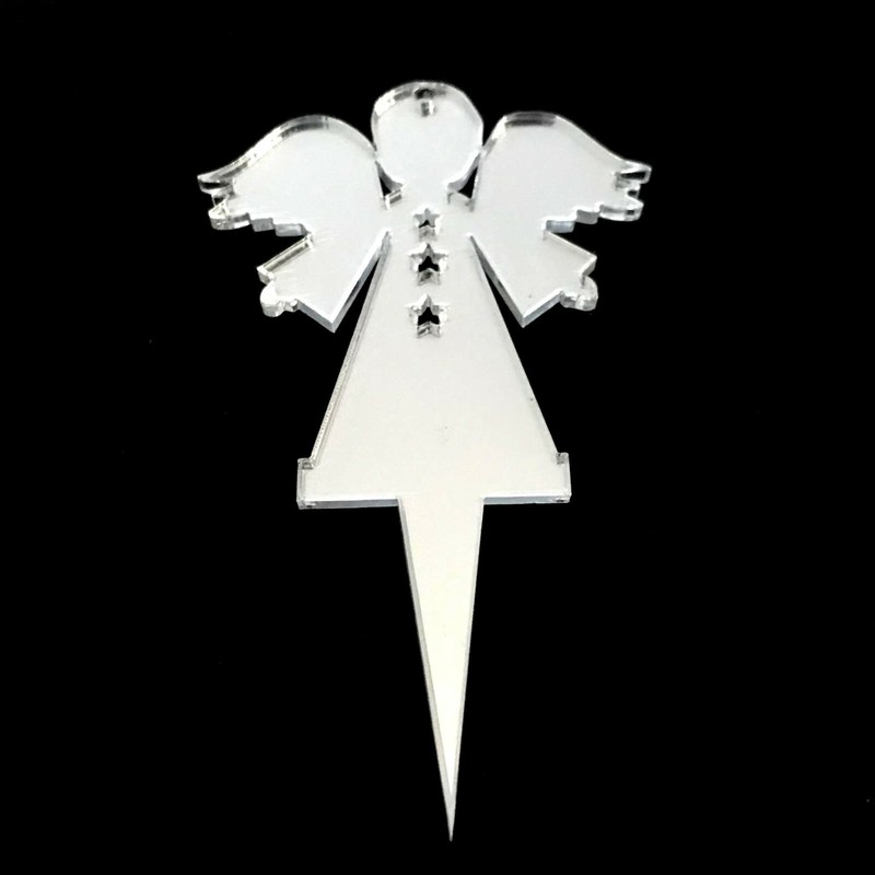 Angel Stars Shaped Cake & Cupcake Toppers, Many Colours & Sizes, Plain or Engrav