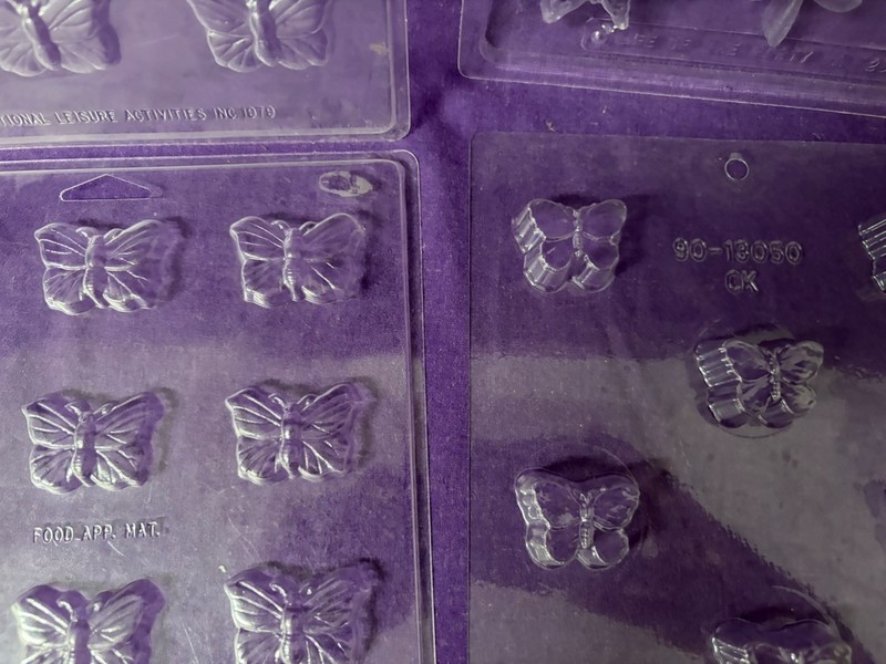 Used Butterfly Butterflies Bite Size chocolate candy molds lot of 6 gallery