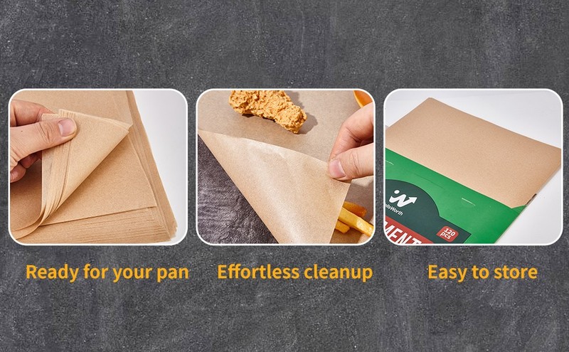 120PCS Unbleached Parchment Paper Sheets, 12 x 16 inch Pre Cut Unbleached gallery