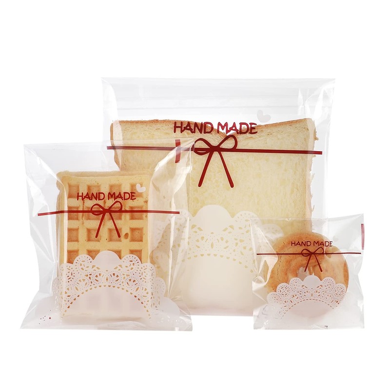 Durable Candy Treat Cookie Bags – Food Pastry Bags Resealable Cellophane Bags…