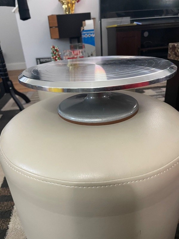 12-inch Cake Decorating Stand Cake Turntable Pastry Baking Rotating Stand Metal gallery