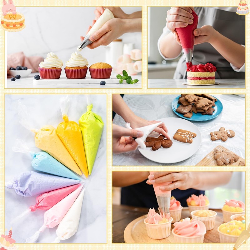 1000 Pcs Disposable Piping Bags 10 Inch Thick Tipless Pastry Bags Bulk Non Sl... gallery