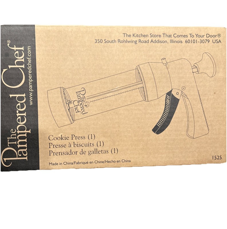 The Pampered Chef Cookie Press Set 16 Asst Discs #1525 Complete New In Box gallery