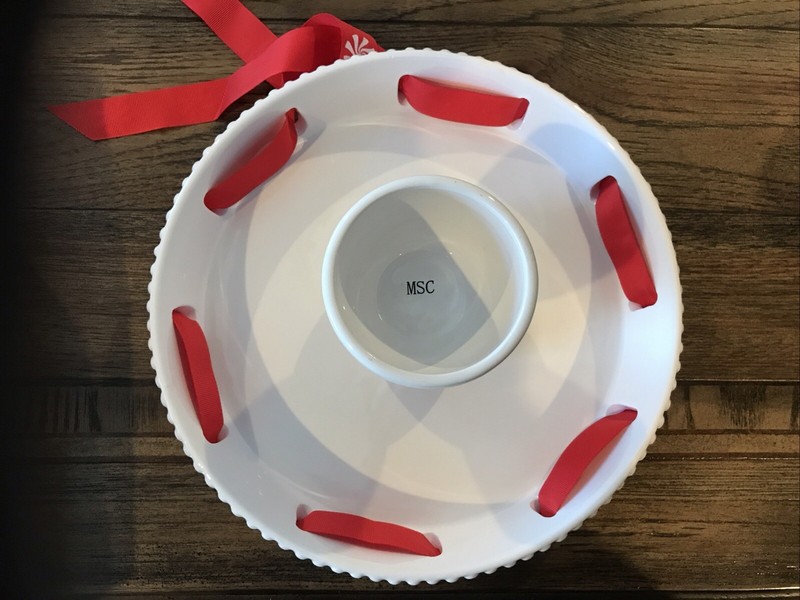 MSC Mainstreet Collection Interchangeable Ribbon Ceramic Pedestal Cake Stand B22 gallery