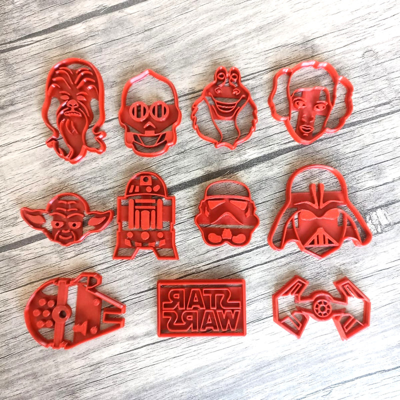 Star Wars Cookie Cutter Set Sci-Fi Fondant Embosser Birthday Biscuit Stamp