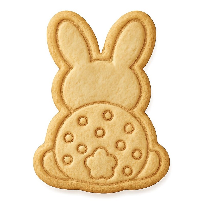 Polka Dot Chibi Bunny Butt Cookie Cutter & Stamp - 4x2.8 gallery