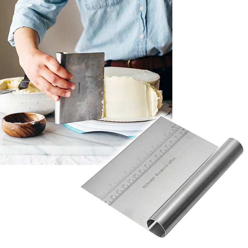 Cake Stainless Steel Pizza Dough Scraper Pastry Baking Tool Dough Kitchen gallery