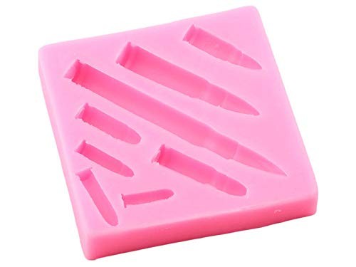 Mini Sizes Bullet Silicone Mold Cupcake Topper Fondant Cake Decor Tools Candy... gallery