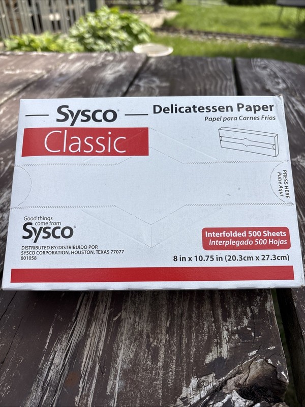 Sysco Classic Delicatessen Paper- Regular 8in x 10.75in 1 Pack of 500 NIB gallery