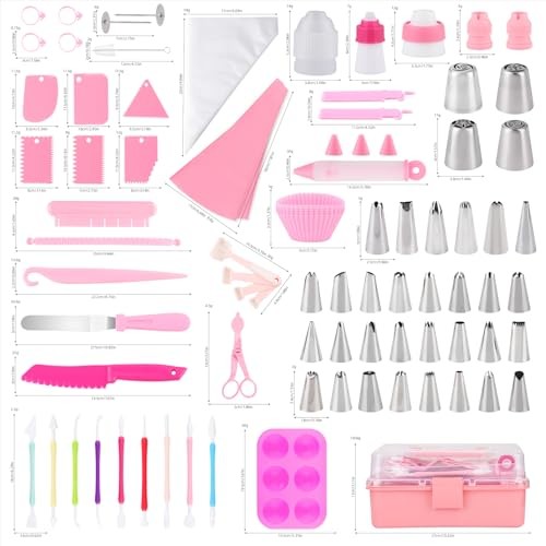 Cake Decorating Kit: Decorating Supplies Tools Kit 138 PCS Pink (138 PCS) gallery
