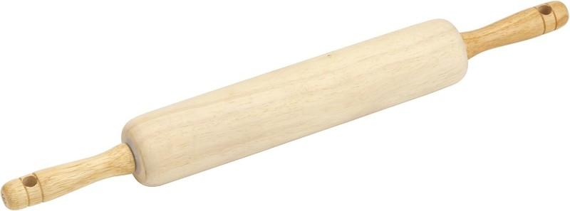Wooden Rolling Pin with Easy Roll Bearings, Hardwood, One Piece Barrel, Made in