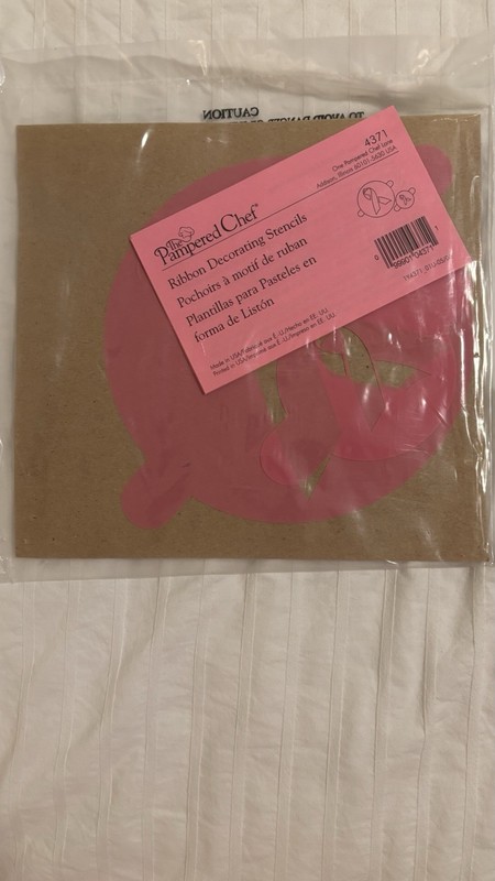 Pampered Chef Stencil Breast Cancer Awareness Pink Ribbon
